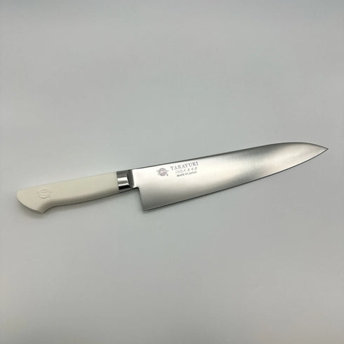 堺孝行 イノックス抗菌カラー 8A鋼 牛刀 POM樹脂 抗菌ハンドル(ホワイト)2