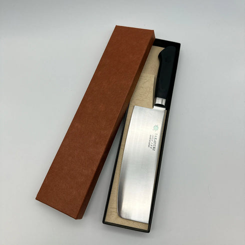 イノックス抗菌カラー 8A鋼 巾広菜切 POM樹脂 抗菌ハンドル(ブラック)1