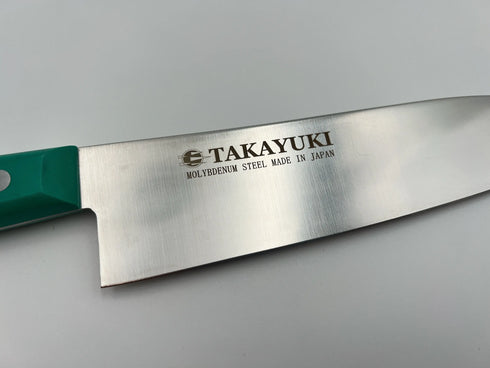 堺 孝行 S/S PC柄カラー 8A鋼 三徳 POM樹脂 抗菌ハンドル グリーン 3