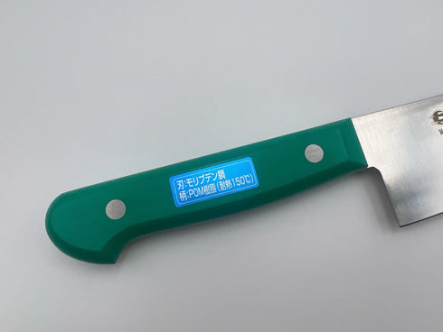 堺 孝行 S/S PC柄カラー 8A鋼 三徳 POM樹脂 抗菌ハンドル グリーン 4