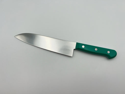 堺 孝行 S/S PC柄カラー 8A鋼 三徳 POM樹脂 抗菌ハンドル グリーン 5