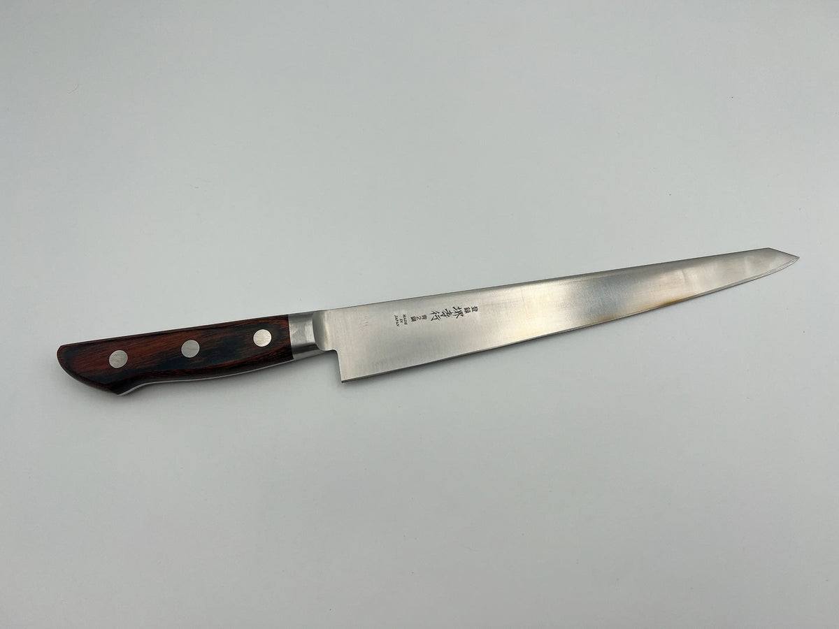 堺孝行 日本鋼 (ツバ付) 筋引 27cm ナイフ 包丁 堺孝行 日本鋼(ツバ