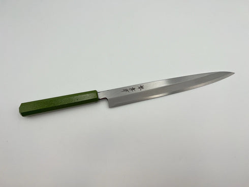 堺孝行 なないろ 8A鋼 正夫 和包丁 PC樹脂(黄緑パール)柄 3