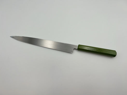 堺孝行 なないろ 8A鋼 正夫 和包丁 PC樹脂(黄緑パール)柄 5