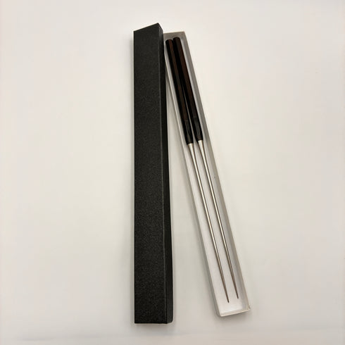 Cooking Accessory Mori Chopsticks Octagonal Ebony Water Buffalo Pattern