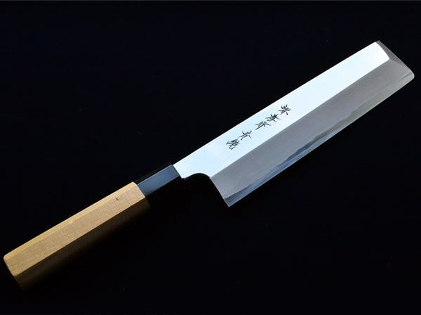 堺 孝行 青二鋼鏡面 薄刃 和包丁 朴柄 1