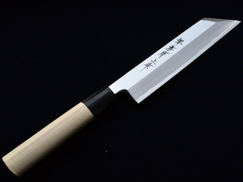 堺 孝行 本霞研 白三鋼 むき物包丁 和包丁 朴柄