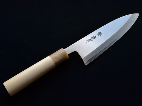 堺 孝行 霞研 白三鋼 出刃 和包丁 水牛角付朴柄 1