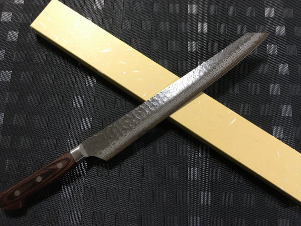 堺 孝行 VG10 17層 ダマスカス 剣型柳刃 洋包丁 マホガニー柄 1