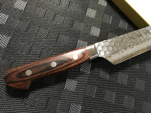 堺 孝行 VG10 17層 ダマスカス 剣型柳刃 洋包丁 マホガニー柄 4