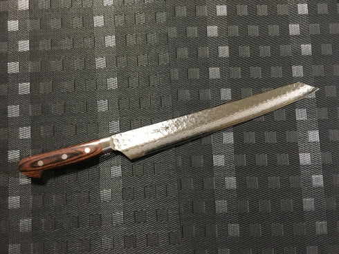 堺 孝行 VG10 17層 ダマスカス 剣型柳刃 洋包丁 マホガニー柄 2