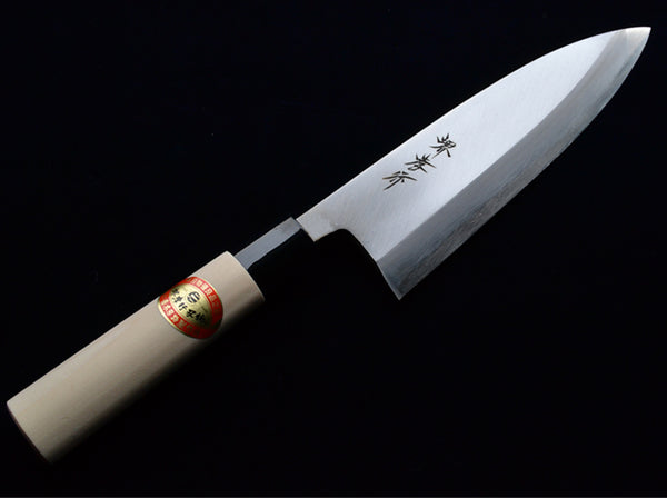 堺 孝行 霞研 白三鋼 出刃 和包丁 朴PC口輪柄 1