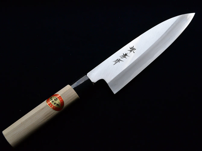 堺 孝行 霞研 白三鋼 舟行出刃 和包丁 朴PC口輪柄 – 堺孝行包丁専門店