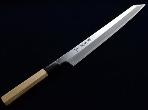 堺 孝行 シェフ和包丁 銀三鋼 剣型柳刃 飛燕型 和包丁 朴柄 1
