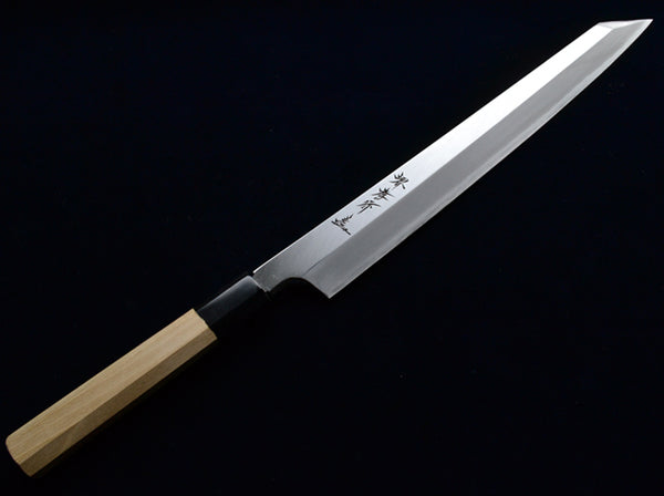 堺 孝行 シェフ和包丁 銀三鋼 剣型柳刃 飛燕型 和包丁 朴柄 1