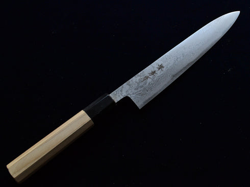 堺孝行 ダマスカス 銀三割り込み ペティーナイフ 和包丁 朴柄 1