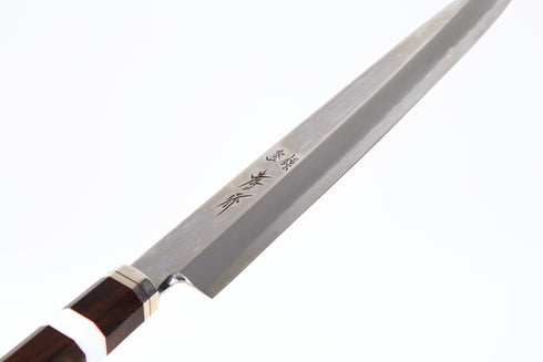 堺 孝行 紫電 銀三鋼 正夫 和包丁 木箱付き デザートアイアンウッド(杉原モデル)柄 4