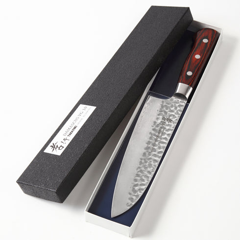 堺 孝行 VG10 33層 ダマスカス 三徳 洋包丁 マホガニー柄 2