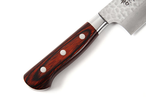堺 孝行 VG10 33層 ダマスカス ブッチャーナイフ 洋包丁 マホガニー柄 6