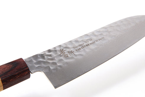 堺 孝行 33層槌目ダマスカス 和式 VG10 三徳 ケヤキ柄 4