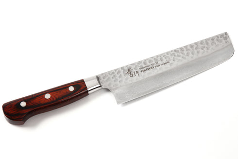 堺 孝行 VG10 33層 ダマスカス 菜切 洋包丁 マホガニー柄 3