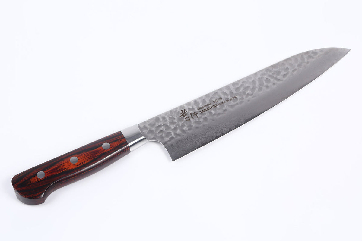 堺 孝行 VG10 33層 ダマスカス サバキ包丁 180mm マホガニー柄 堺 孝行 VG10 33層 ダマスカス サバキ包丁 180mm マホガニー柄