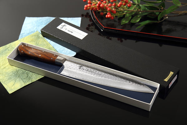 堺 孝行 VG10 33層 ダマスカス 牛刀 洋包丁 デザートアイアンウッド(杉原モデル)柄 1