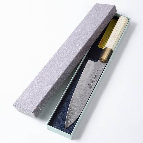 堺孝行 45層 ダマスカス 和式 10A 牛刀 洋包丁 朴柄 2