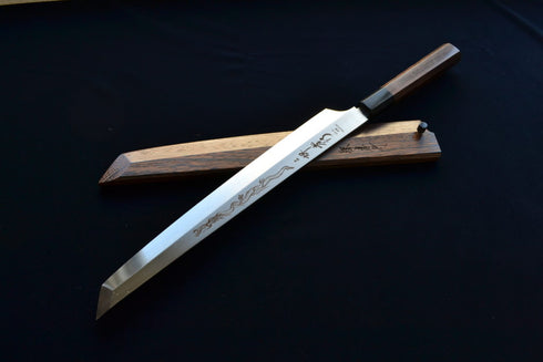 堺 孝行 昇竜 VG10 本焼 先丸正夫 玄武 和包丁 サヤ付 ウエンジ柄