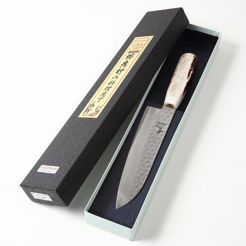 堺孝行 33層 ダマスカス VG10 三徳 洋包丁 鹿柄 2