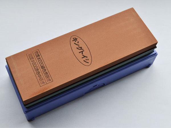 家庭用砥石 砥石の王様 台付 荒砥#220/中砥#800