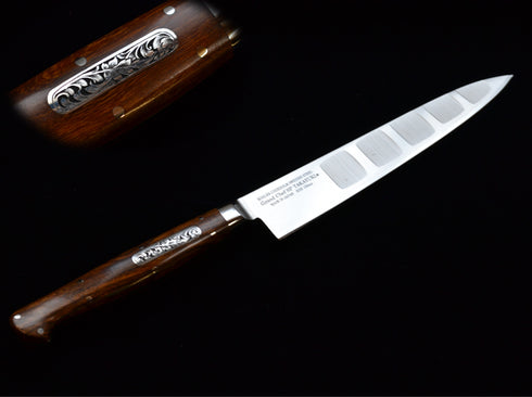 堺 孝行 グランドシェフSP TypeⅡ SW鋼 ペティーナイフ 洋包丁 デザートアイアンウッド(杉原モデル)柄 1