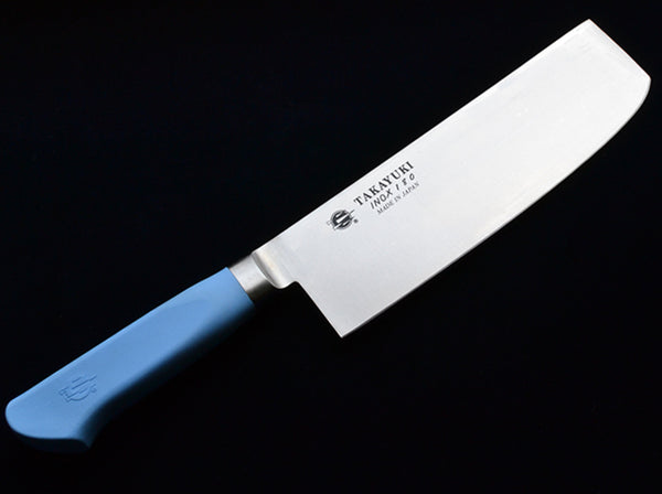 堺孝行 イノックス抗菌カラー 8A鋼 巾広菜切 POM樹脂 抗菌ハンドル