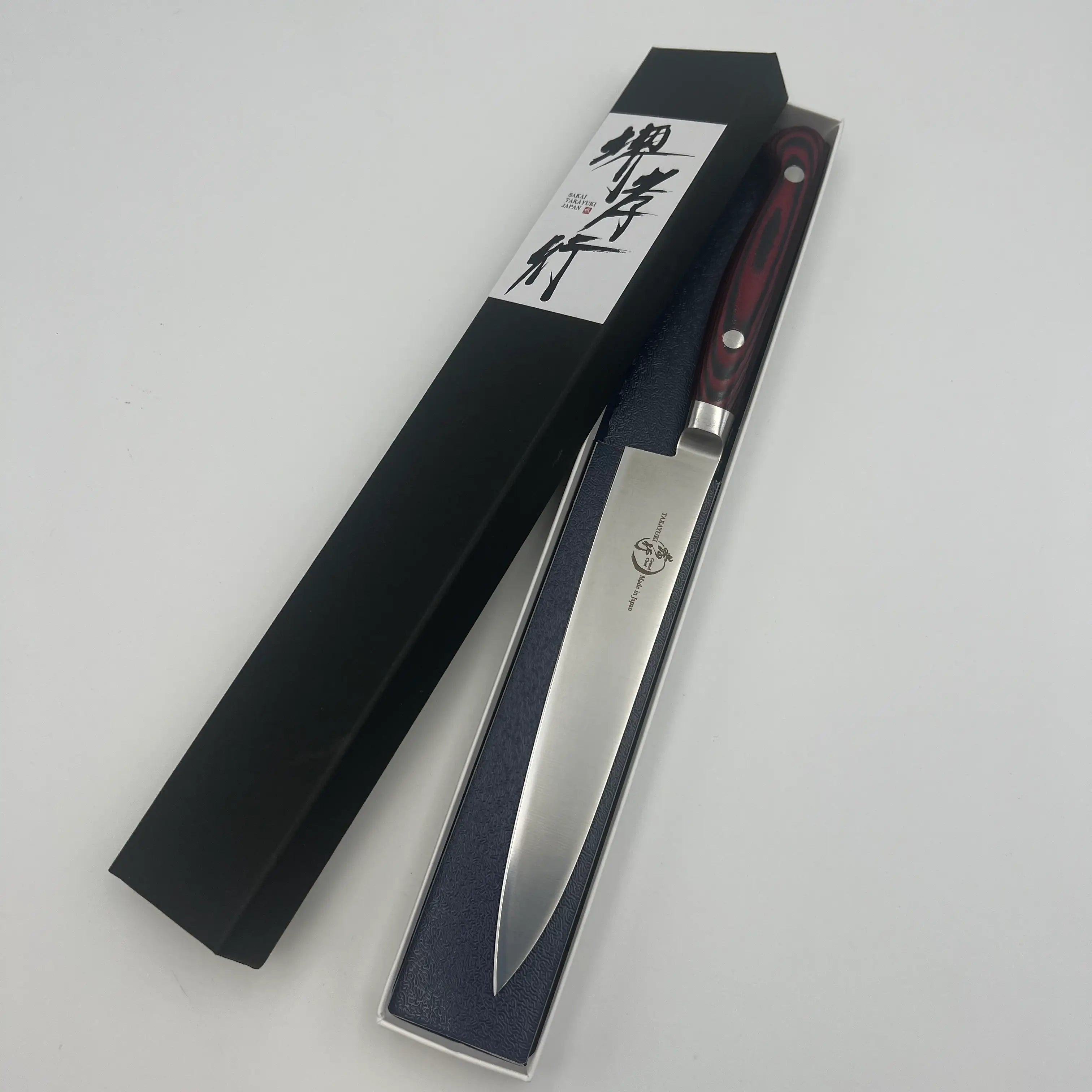 堺 孝行 グランドシェフ マイカルタ ワインレッド ペティ150mm 堺 孝行 グランドシェフ グランドシェフ スウェーデン鋼 牛刀包丁