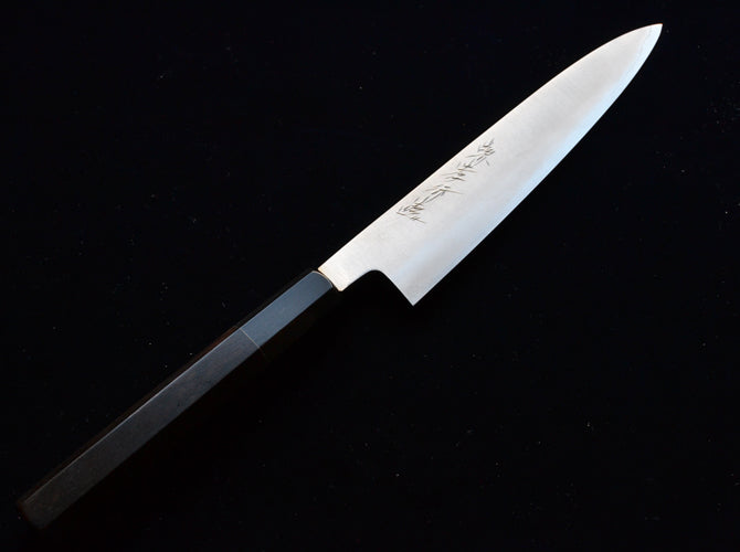 銀三鋼割り込み 黒檀柄仕様(両刃) – 堺孝行包丁専門店 光三郎 Online shop