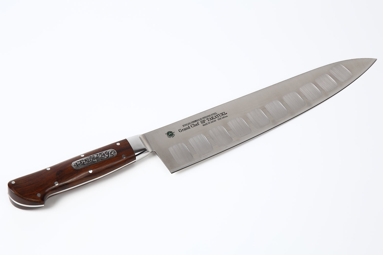 Takayuki Sakai Grand Chef SP Type II SW Steel Gyuto Western Kitchen Knife  Desert Iron Wood (Sugihara Model) Handle